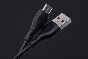 BLUE STAR ECO kabelis USB A uz Micro USB PJ68-23-2 1 m melns