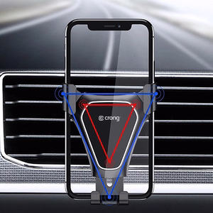 Crong Gravity Auto-Clip gravitācijas automašīnas tālruņa turētājs 4.7–6.5" tālruņiem, melns