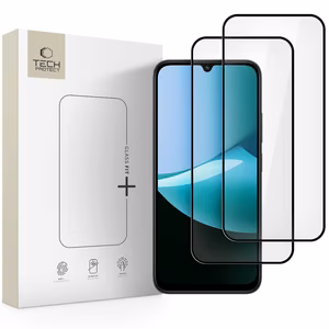 Tech-Protect Glass Fit+ 2-komplekts rūdītais stikls Xiaomi Redmi 15C / Poco C85 - Melns
