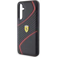 Ferrari Twist Metal Logo viedtālruņa apvalks Samsung Galaxy S23 FE - melns