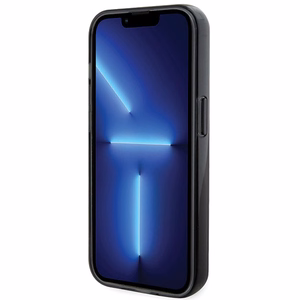 Karl Lagerfeld KLHMP15LHMRSKCK iPhone 15 Pro 6.1" melns/melns cietais apvalks ar gredzena statīvu Karl&Choupette Magnētiskais