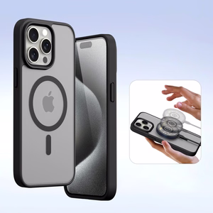 Dux Ducis Lawa ādas viedtālruņa apvalks iPhone 15 Pro - melns