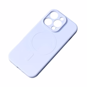 Magnētiskā saderīgs silikona viedtālruņa apvalks iPhone 15 Pro - zils