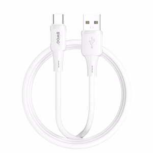 BWOO 3A silikona kabelis X329C USB - USB-C 1m balts