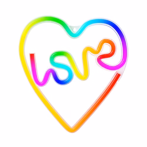 Neon LED RGB LOVE IN HEART FLRN02 + RC Forever Light