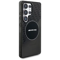 AMG Magnētiskais caurspīdīgs rombu viedtālruņa apvalks Samsung Galaxy S25 Ultra - melns