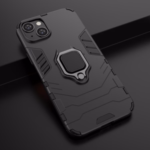 Ring Armor viedtālruņa apvalks iPhone 14 Plus bruņu vāciņš ar magnētisko turētāju un gredzenu melns