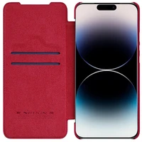 Nillkin Qin Pro Leather Apple iPhone 14 Plus sarkans