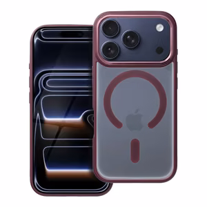 Чехол для iPhone 17 PRO Matte Mag Cover совместимый с MagSafe красный