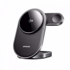 Bezvadu lādētājs Joyroom JR-W17 3in1 melns 15W Qi2 (iPhone / Apple Watch / Airpods)