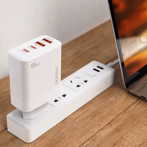 Lādētājs Dudao A65EU, balts, 65W (2xPD-C / 2xQC3.0)