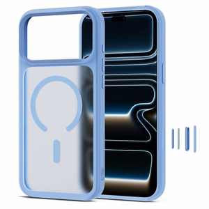 Tech-Protect Magmat MagSafe CC maciņš iPhone 18 Pro Max / 17 Pro Max, matēts gaiši zils