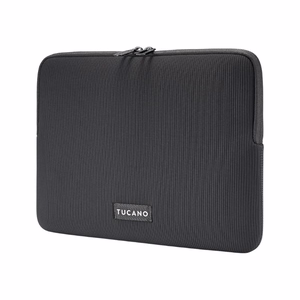 Tucano Colore2 neoprēna klēpjdatora apvalks 13 collu MacBook Air (M5/M4/M3/M2/M1, 2026–2018), 13 collu MacBook Pro un 12 collu klēpjdatoriem, melns