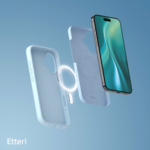 Etteri Silikona mag futrālis iPhone 16 Plus 6,7" gaiši zils