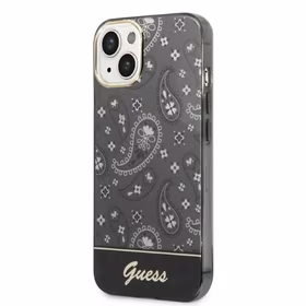 Guess Bandana Paisley viedtālruņa apvalks iPhone 14 / 15 / 13 6.1 - melns