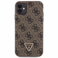 Guess GUHCN61P4TDSCPW apvalks iPhone 11 / Xr - brūns krustenisks 4G metāla logotips