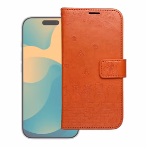 MEZZO Book Maciņš IPHONE 17 kaķi brūns
