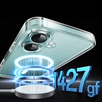 Uzaļš Classy Clear Magnetic Maciņš with MagSafe iPhone 16 Plus - Clear