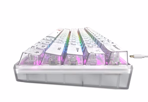 Havit KB903L - spēļu tastatūra (caurspīdīga balta)