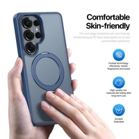 Futrālis Dux Ducis Yind Magnetic Stand Samsung S948 S26 Ultra tumši zils