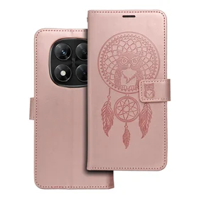 MEZZO grāmatas apvalks XIAOMI Redmi Note 14 PRO 5G / 14 PRO PLUS 5G sapņu ķērājs rozā zelts