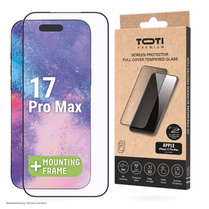 PREMIUM rūdīta stikla 3D ekrāna aizsargplēve ar pilnīgu pārklājumu Apple iPhone 17 Pro Max
