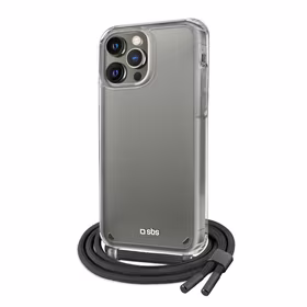 SBS Caurspīdīgs maciņš ar krāsainu kakla siksniņu priekš iPhone 13 Pro