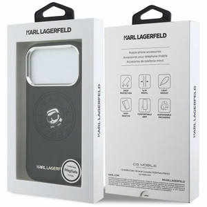 Karl Lagerfeld Point & Karl Sketch MagSafe Maciņš for iPhone 17 Pro Max - melns