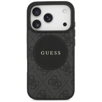 Guess 4G Circle Classic Logo Magnētiskais viedtālruņa apvalks iPhone 17 Pro - melns