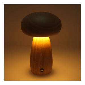 Galda lampa pie gultas sēne Art Deco koka krāsā MTWTHN