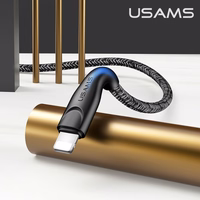 USAMS Pīts kabelis U41 lightning 1m2A melns SJ391USB01 (US-SJ391) Fast Charge