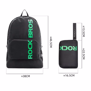 Rockbros H10-BK sporta salokāma mugursoma 18 l - melna