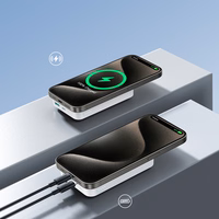 Magnētiskais portatīvais lādētājs Joyroom JR-W020 20W 10000mAh MagSafe + USB-C uz USB-C kabelis 0,25m (balts)