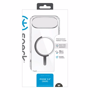 Speck Presidio Perfect-Clear MagSafe vāciņš ierīcei iPhone Air, “Clear / Silver” krāsā
