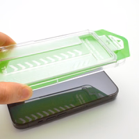 9H rūdītais stikls ar montāžas rāmi iPhone 14 Pro Max Wozinsky Premium stikls - melns