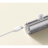 VEGER portatīvais lādētājs 5000 mAh ar iebūvētu savienotāju Lightning PD QC3.0 2,4A 12W PlugOn (W0573P) sudraba