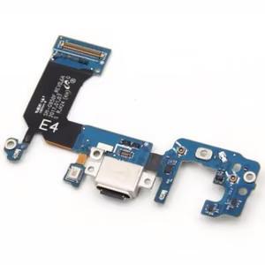 Разъём зарядки для Samsung G950 S8 с шлейфом / серебристый OEM