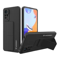 Wozinsky Kickstand Case silikona viedtālruņa apvalks ar statīvu Xiaomi Redmi Note 11 Pro melns