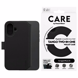 CARE by PanzerGlass Tango 2in1 maks Magnētiskais viedtālruņa apvalks iPhone 16 - melns