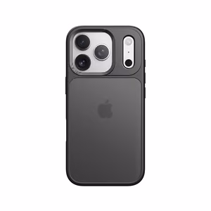 Rock Guard Touch Lens Protection Series Maciņš for Iphone 17 Pro Max caurspīdīgs-melns