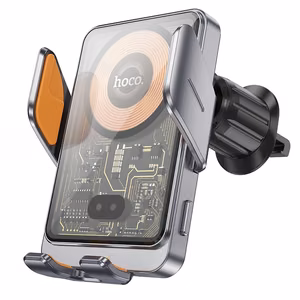 Wireless car phone holder Hoco 15 W air vent HW7 gray