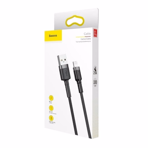 Baseus kabelis Cafule USB - Lightning 1,0 m 2,4A pelēks-melns
