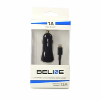 Beline auto lādētājs 1xUSB + lightning 1A iPhone 5/6/7/8/X melns