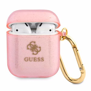 Guess GUA2UCG4GP чехол AirPods розовый/розовый Glitter Collection