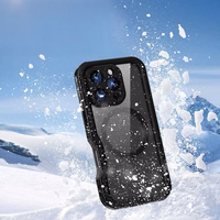 Ūdensnecaurlaidīgs apvalks SHELLBOX GT saderīgs ar MagSafe IPHONE 16 Pro melns