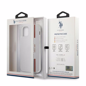US Polo USHCP12LPCUSSWH Tricolor Collection vāciņš ierīcei iPhone 12 Pro Max 6.7", balts