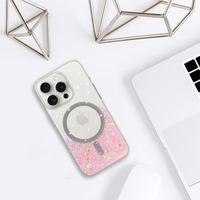 Viedtālruņa apvalks Tel Protect Moonlite Magsafe Case for Iphone 12 Pro - rozā caurspīdīgs