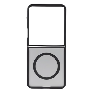 Melns 4sF-S Acrylic vāciņš ar MagSafe atbalstu Samsung Galaxy Z Flip8 tālrunim