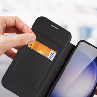 Dux Ducis Skin X Pro viedtālruņa apvalks Samsung S24+ ar magnētisko gredzenu un atloku - melns