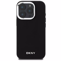 DKNY Vienkāršs sudraba logotips magnētiskais iPhone 16 Pro viedtālruņa apvalks - melns